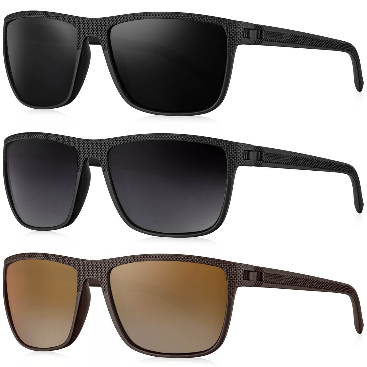 KALIYADI Polarized Sunglasses for Men, Lightweight Sun Glasses with UV Protection for Driving Fishing Golf