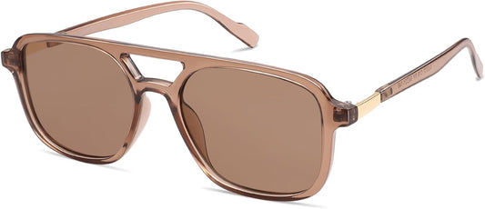 SOJOS Retro Aviator Sunglasses Womens Mens,Trendy Rectangle Shades SJ2202