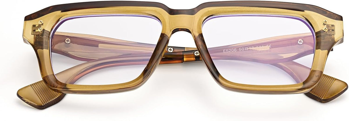Dollger Classic Thick Square Glasses for Men Women Retro Fashion Clear Lens Glasses Non Prescription Eyeglasses