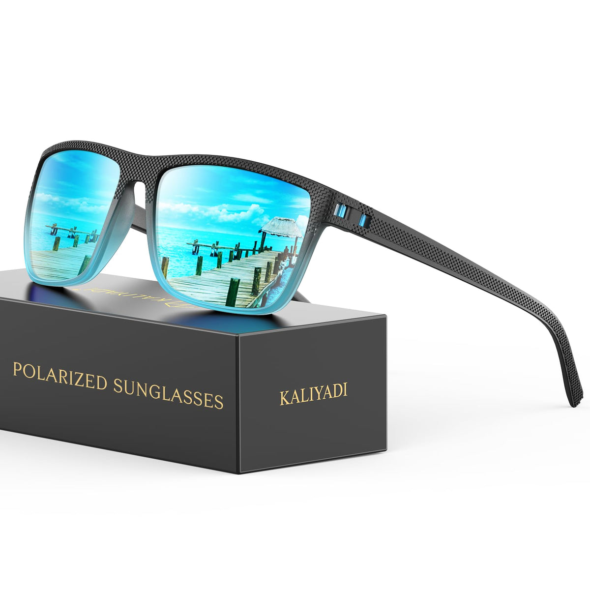KALIYADI Polarized Sunglasses for Men, Lightweight Sun Glasses with UV Protection for Driving Fishing Golf