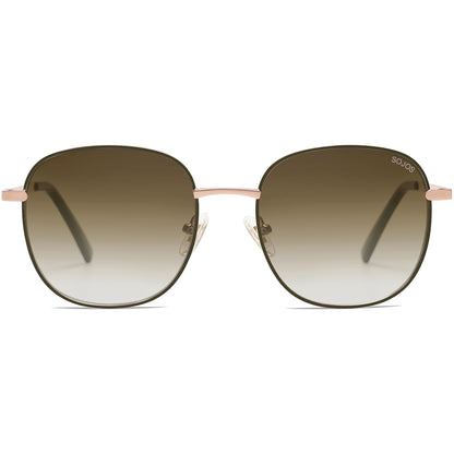 SOJOS Classic Trendy Square Sunglasses for Women Men Cute Big Frame Gold Shades SJ1137