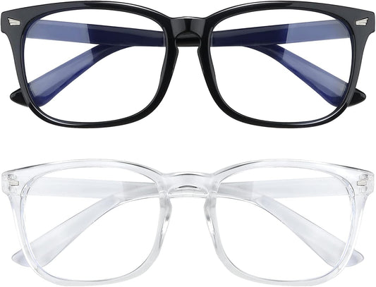 2 Pack Blue Light Glasses for Women and Men - Computer Glasses