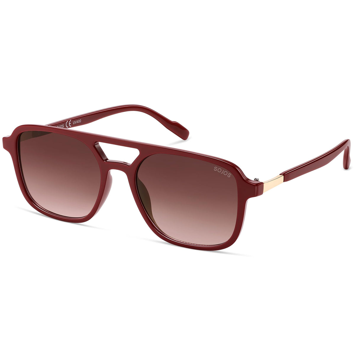 SOJOS Retro Aviator Sunglasses Womens Mens,Trendy Rectangle Shades SJ2202