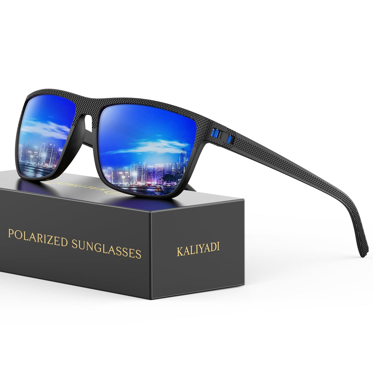 KALIYADI Polarized Sunglasses for Men, Lightweight Sun Glasses with UV Protection for Driving Fishing Golf