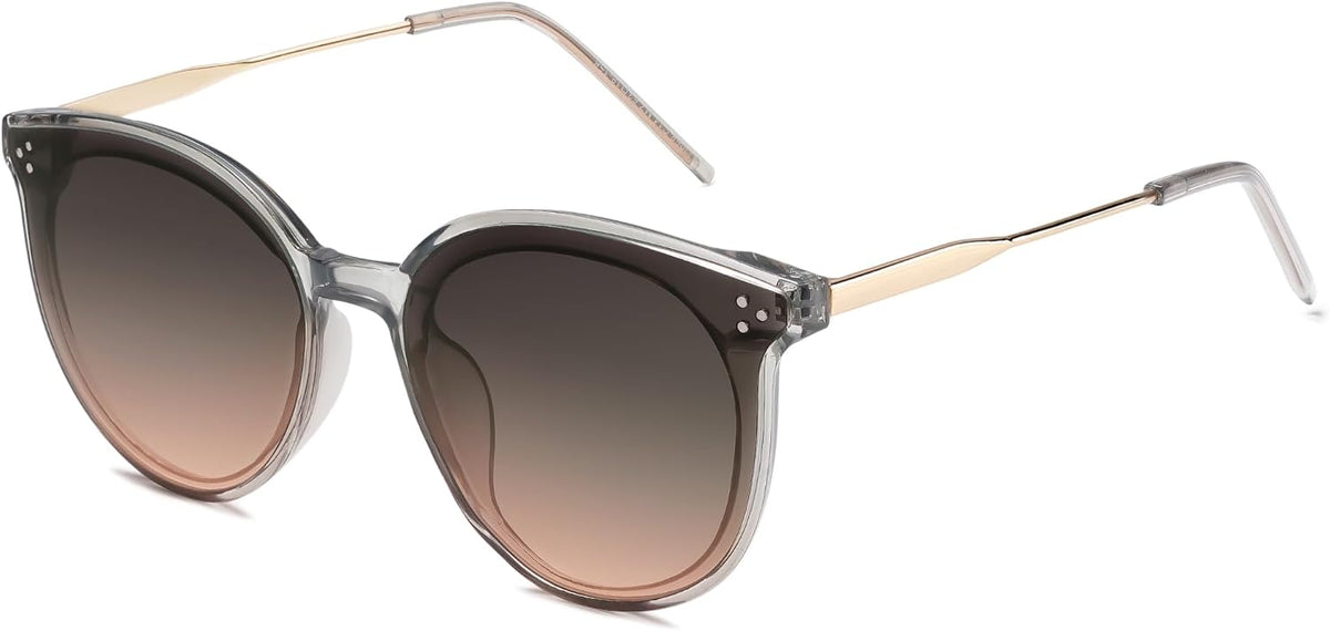 SOJOS Classic Trendy Round Sunglasses Womens Mens UV400 Vacation Sunnies SJ2068