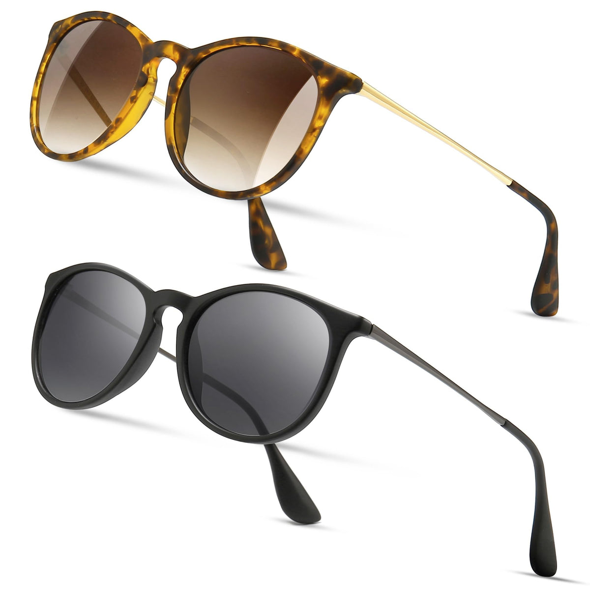 SUNGAIT Premium Vintage Round Sunglasses for Women Men Classic Retro Style