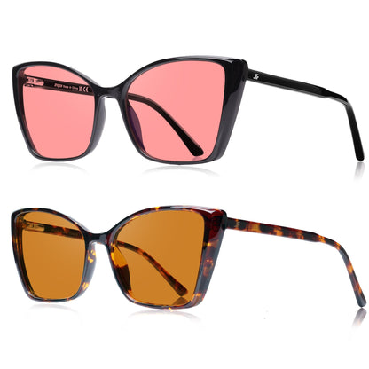 Oversized Cat Eye Blue Light Blocking Glasses for Women