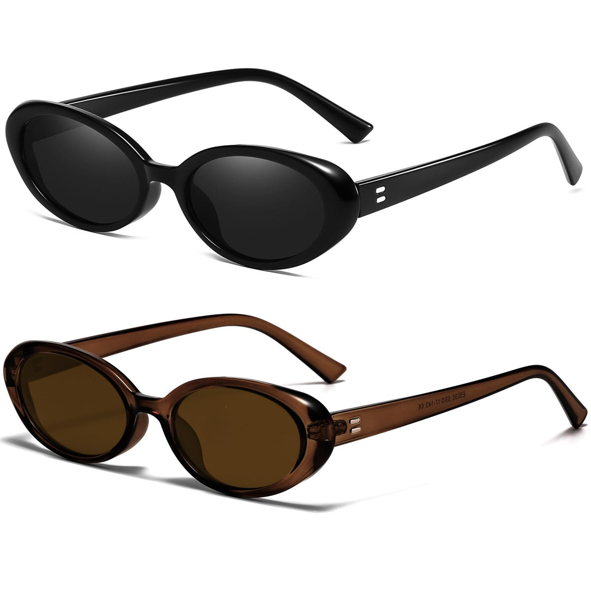 Breaksun Retro Oval Sunglasses for Women Men Fashion Small Oval Sunglasses 90s Vintage Shades