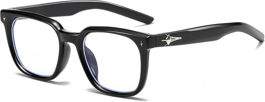 Thick Square Blue Light Glasses for Women Men Fashion Eyeglasses