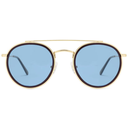 SOJOS Retro Vintage Round Polarized Sunglasses for Women Men Double Bridge Circle Sunnies SJ1104