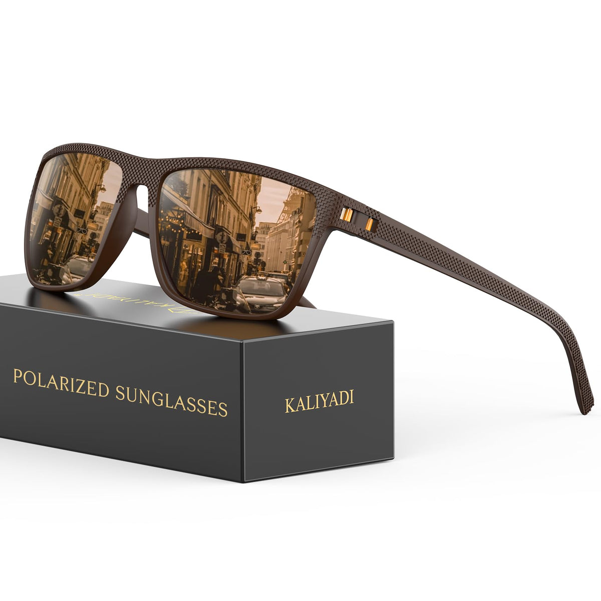 KALIYADI Polarized Sunglasses for Men, Lightweight Sun Glasses with UV Protection for Driving Fishing Golf