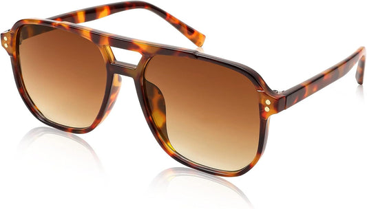 FEISEDY Retro Square Aviator Sunglasses Women Men 70s Vintage Shades B2835