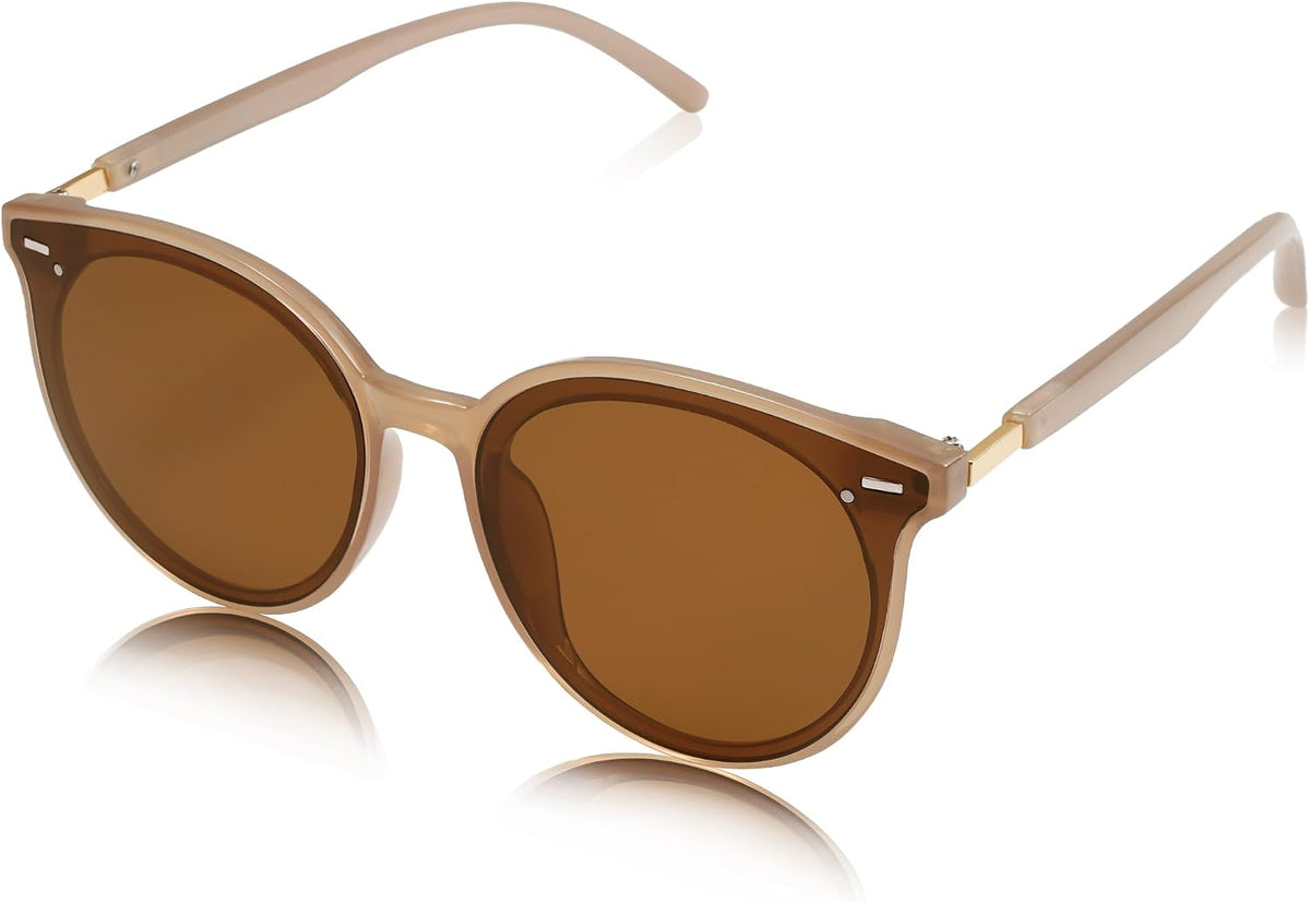 SOJOS Sunglasses Womens Trendy 2026 Retro Vintage Round Shades SJ2067,Large