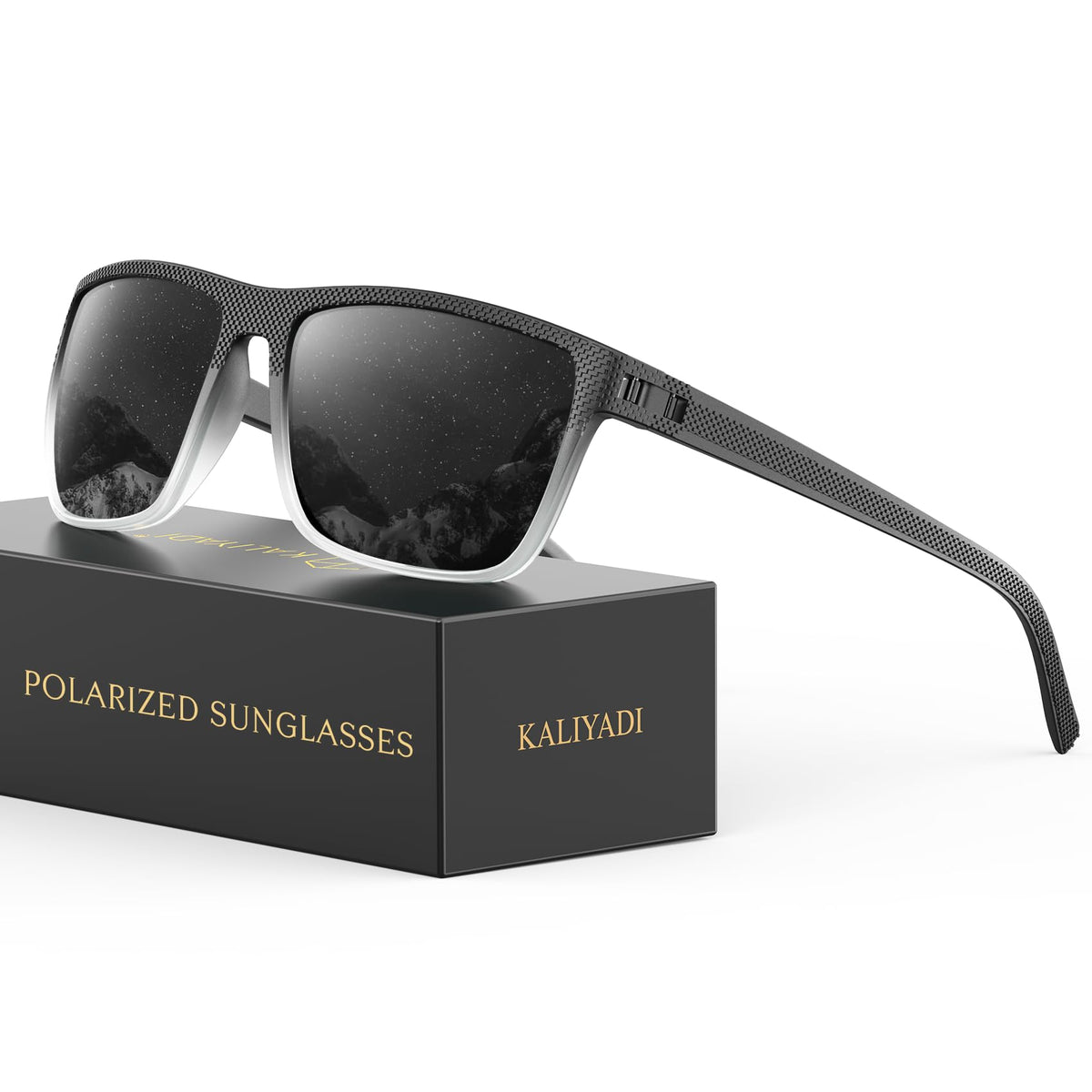KALIYADI Polarized Sunglasses for Men, Lightweight Sun Glasses with UV Protection for Driving Fishing Golf