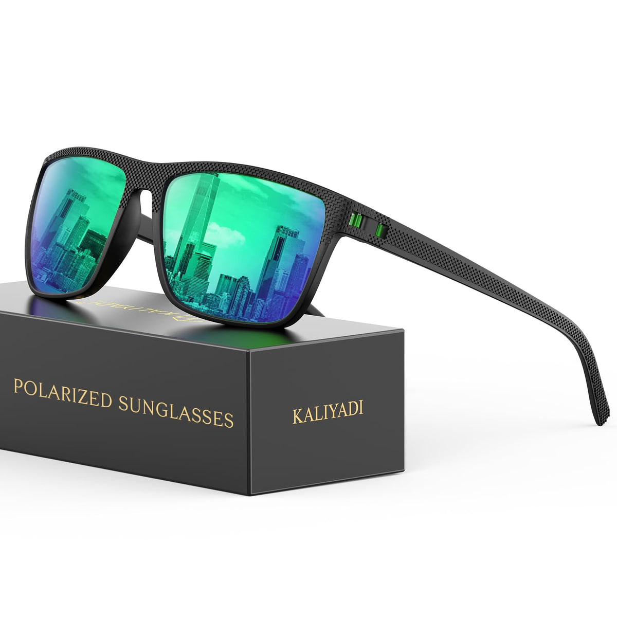 KALIYADI Polarized Sunglasses for Men, Lightweight Sun Glasses with UV Protection for Driving Fishing Golf