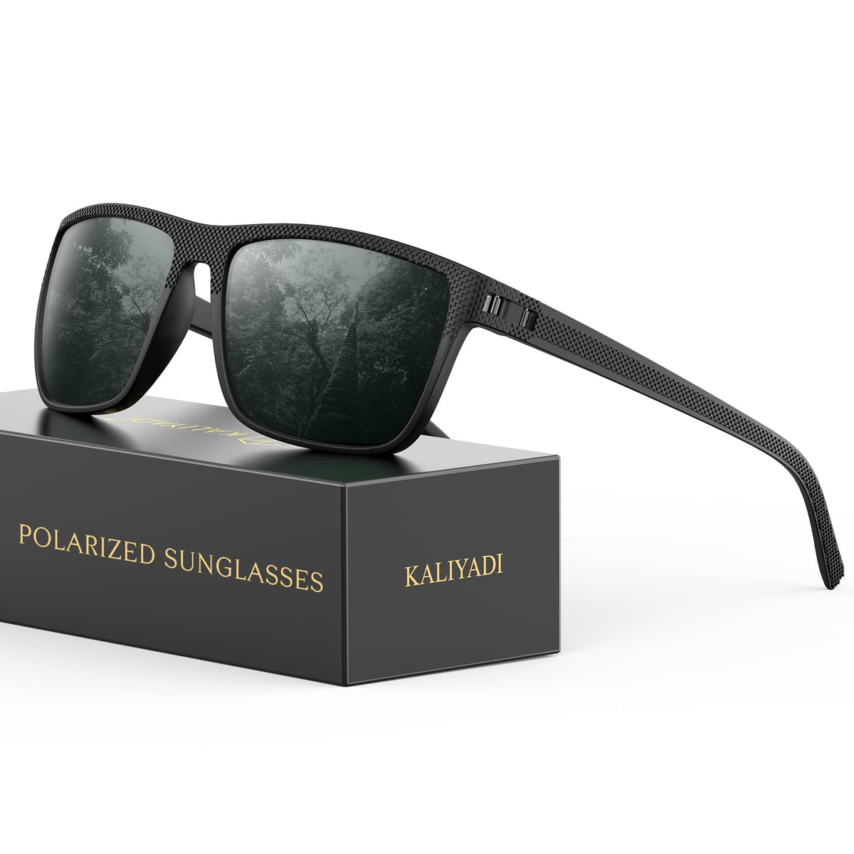 KALIYADI Polarized Sunglasses for Men, Lightweight Sun Glasses with UV Protection for Driving Fishing Golf