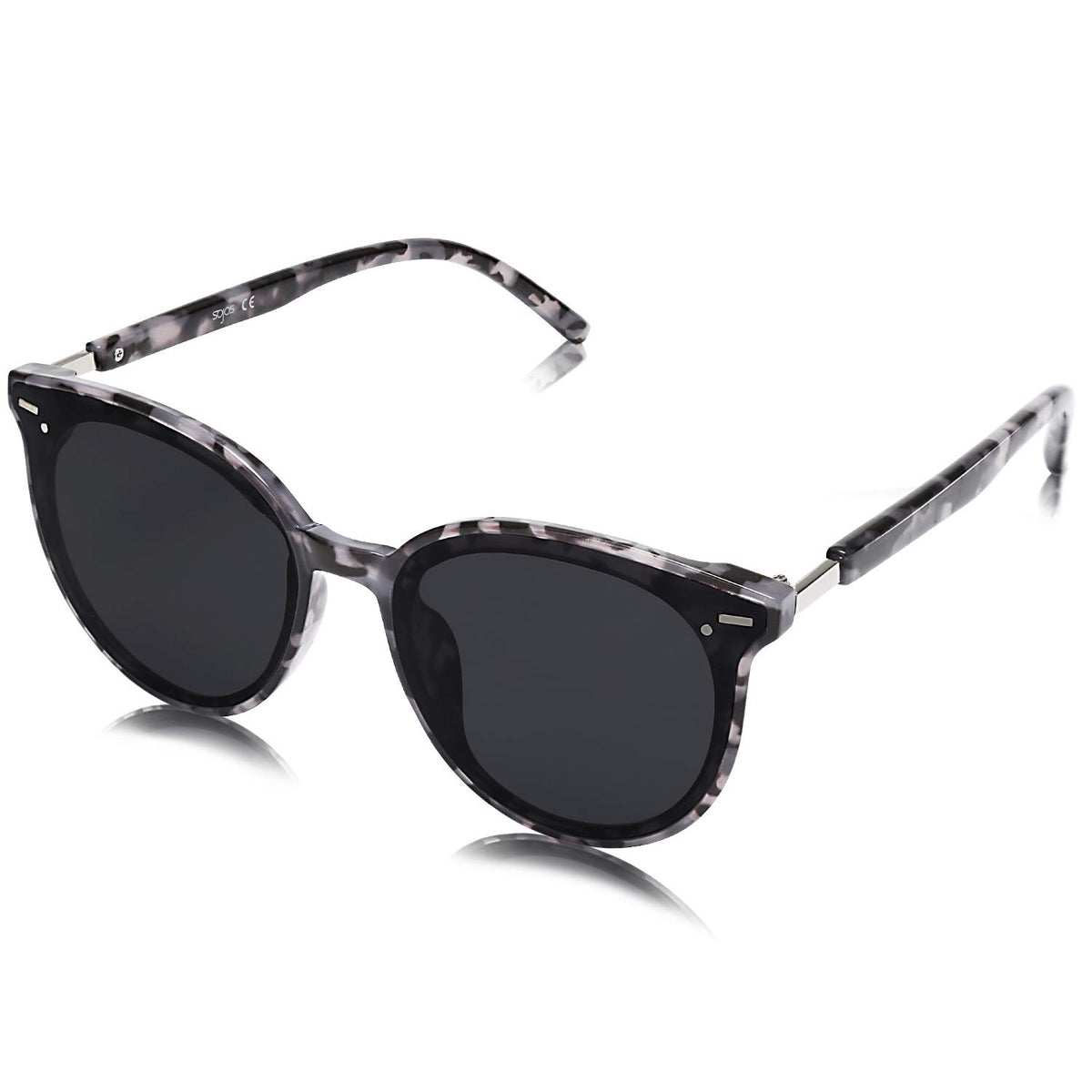 SOJOS Sunglasses Womens Trendy 2026 Retro Vintage Round Shades SJ2067,Large