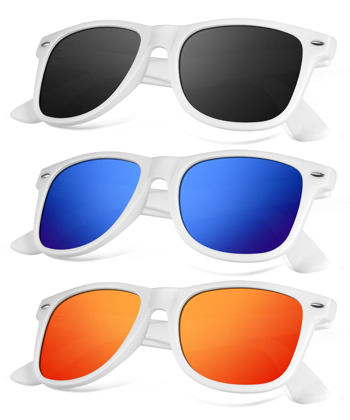 KALIYADI Polarized Sunglasses for Men and Women Matte Finish Sun glasses Color Mirror Lens UV Blocking (3 Pack)