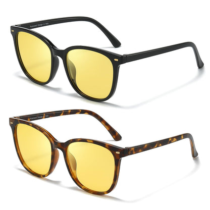 FIMILU 2 Packs Sunglasses for Women Polarized UV400 Protection Lens Big Frame Fashion Glasses Trendy Stylish Shade