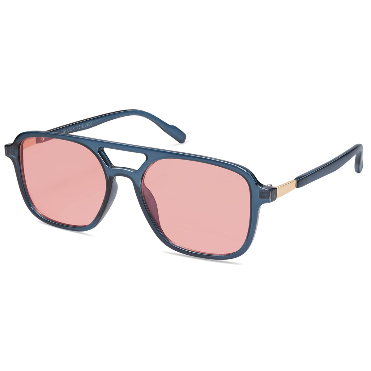 SOJOS Retro Aviator Sunglasses Womens Mens,Trendy Rectangle Shades SJ2202