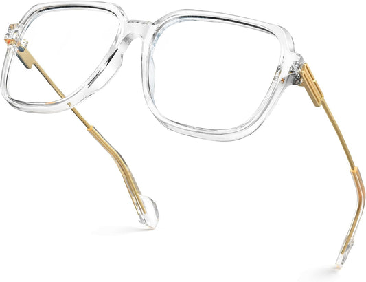 VISOONE Oversized Blue Light Blocking Glasses with Metal Temple Ryan