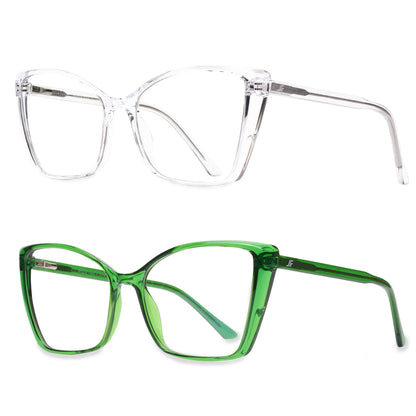 Oversized Cat Eye Blue Light Blocking Glasses for Women