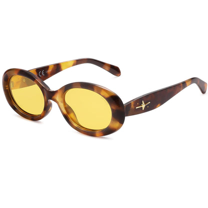SOJOS Retro Oval Polarized Sunglasses for Women Men 90s Vintage UV400 Protection Tiny Sun Glasses SJ2286