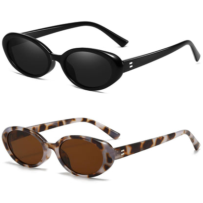 Breaksun Retro Oval Sunglasses for Women Men Fashion Small Oval Sunglasses 90s Vintage Shades