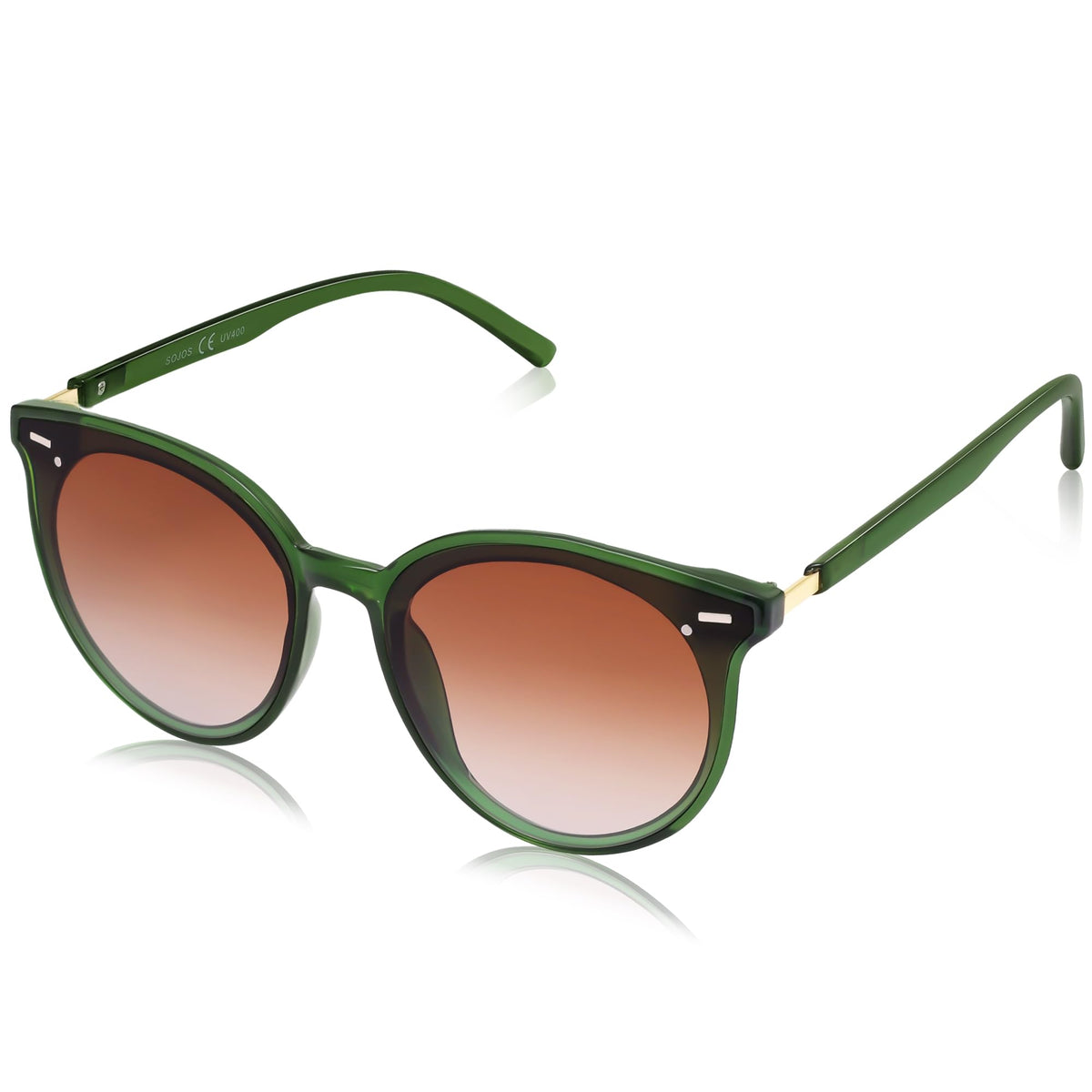 SOJOS Sunglasses Womens Trendy 2026 Retro Vintage Round Shades SJ2067,Large