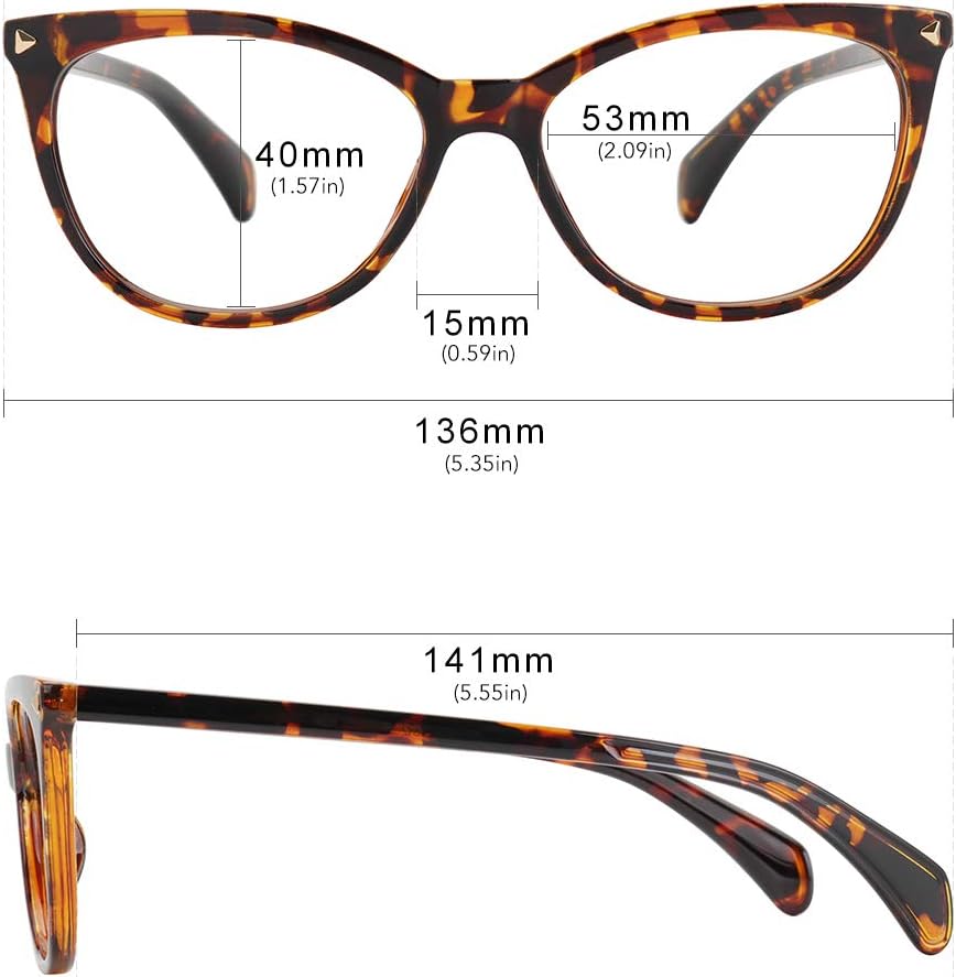 MEETSUN Non Prescription Glasses Frames For Women，Retro Cateye Fake Eyeglasses HD Clear Lens