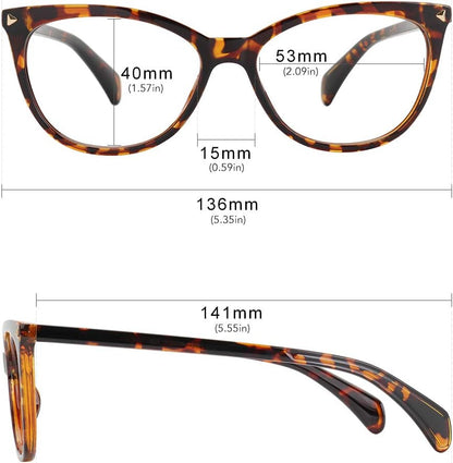MEETSUN Non Prescription Glasses Frames For Women，Retro Cateye Fake Eyeglasses HD Clear Lens