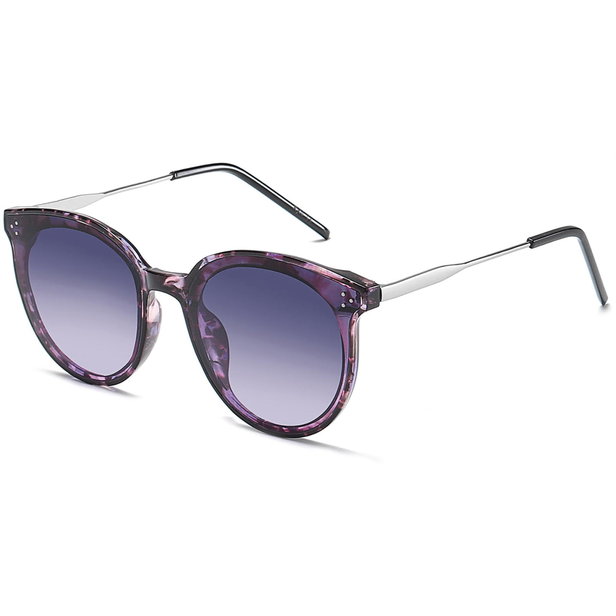 SOJOS Classic Trendy Round Sunglasses Womens Mens UV400 Vacation Sunnies SJ2068