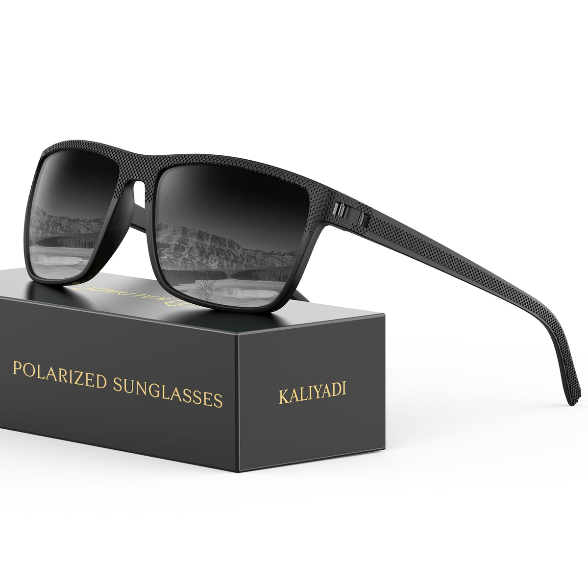 KALIYADI Polarized Sunglasses for Men, Lightweight Sun Glasses with UV Protection for Driving Fishing Golf