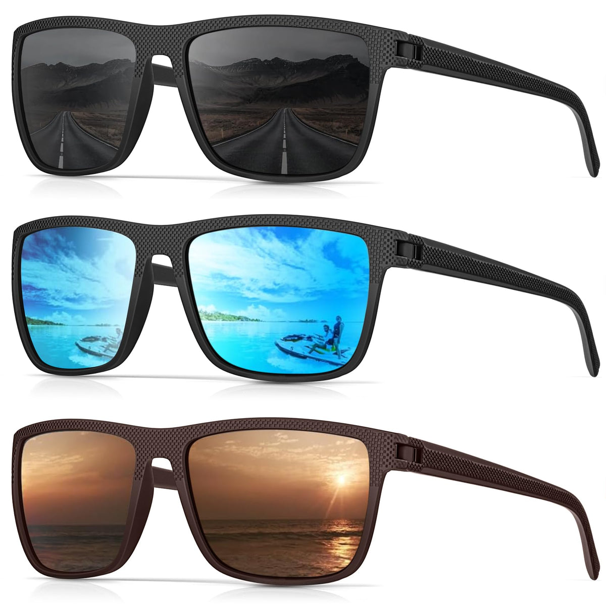 Sunglasses-Men Polarized Mens Sunglasses: Classic Women Sun Glasses UV Protection for Fishing Driving Golf
