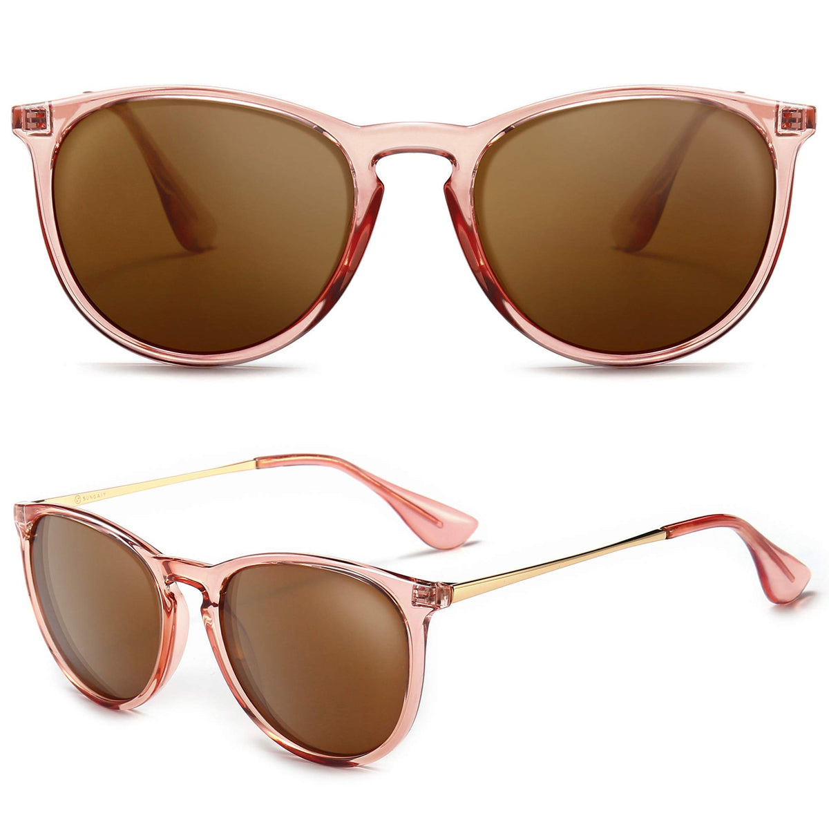 SUNGAIT Premium Vintage Round Sunglasses for Women Men Classic Retro Style