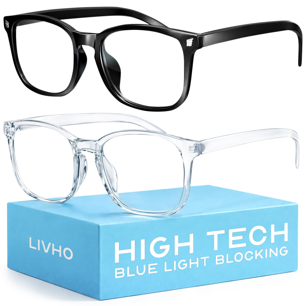 livho High Tech Blue Light Blocking Gaming Glasses - Red Lenses