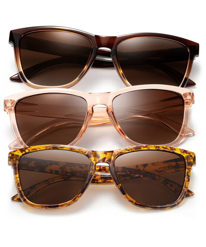 KALIYADI Womens-Sunglasses Polarized Sunglasses-Womens Trendy: Retro Sun Glasses with UV Protection for Travel Driving