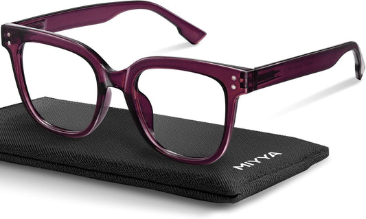 miyya Blue Light Glasses for Women - Oversized UV & Blue Light Blocker Chunky Frames, Stylish Eyewear Access