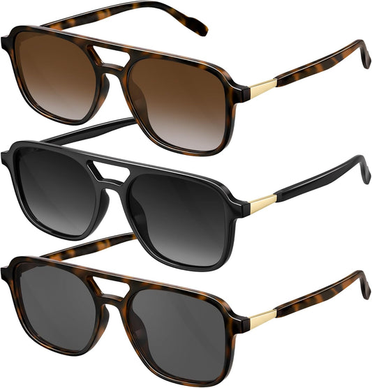 Retro Aviator Sunglasses for Women Men,Trendy Polarized Sun Glasses