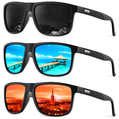 KALIYADI Polarized Sunglasses for Men, Lightweight Sun Glasses with UV Protection for Driving Fishing Golf