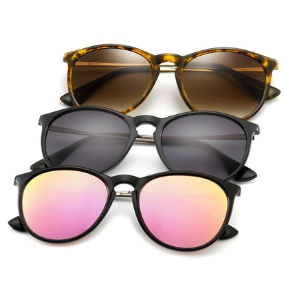 SUNGAIT Premium Vintage Round Sunglasses for Women Men Classic Retro Style