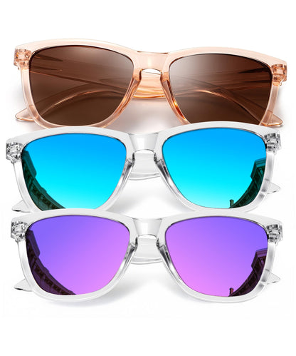 KALIYADI Womens-Sunglasses Polarized Sunglasses-Womens Trendy: Retro Sun Glasses with UV Protection for Travel Driving