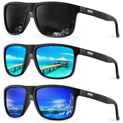 KALIYADI Polarized Sunglasses for Men, Lightweight Sun Glasses with UV Protection for Driving Fishing Golf