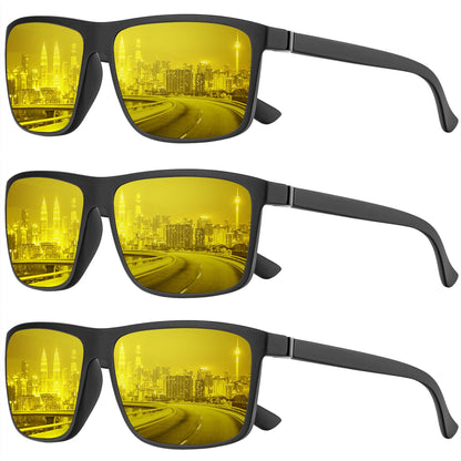 KALIYADI Polarized Sunglasses for Men and Women, Mens Sun Glasses with UV Protection for Driving Fishing Golf (3 Packs)