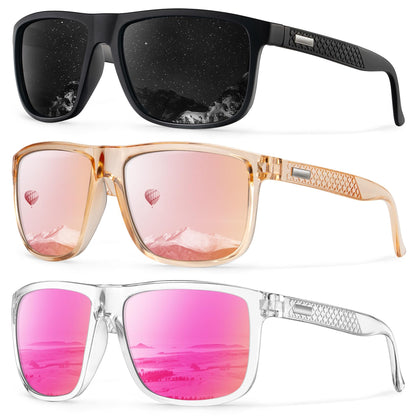 KALIYADI Polarized Sunglasses for Men, Lightweight Sun Glasses with UV Protection for Driving Fishing Golf