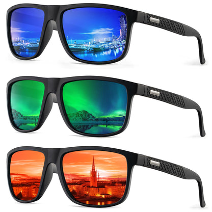 KALIYADI Polarized Sunglasses for Men, Lightweight Sun Glasses with UV Protection for Driving Fishing Golf