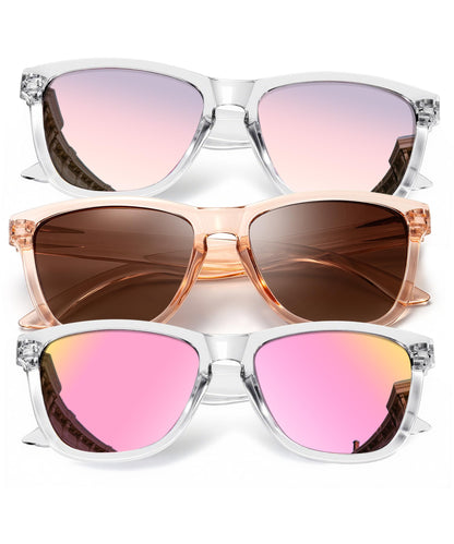 KALIYADI Womens-Sunglasses Polarized Sunglasses-Womens Trendy: Retro Sun Glasses with UV Protection for Travel Driving
