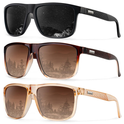 KALIYADI Polarized Sunglasses for Men, Lightweight Sun Glasses with UV Protection for Driving Fishing Golf