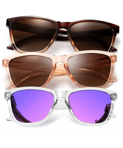 KALIYADI Womens-Sunglasses Polarized Sunglasses-Womens Trendy: Retro Sun Glasses with UV Protection for Travel Driving