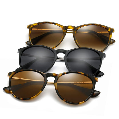 SUNGAIT Premium Vintage Round Sunglasses for Women Men Classic Retro Style